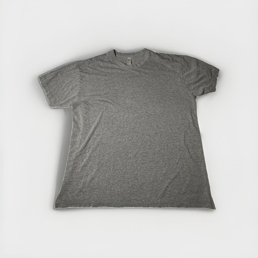 American Apparel Men’s XL Gray Heather Crew Neck T-Shirt Made in USA Basic Tee